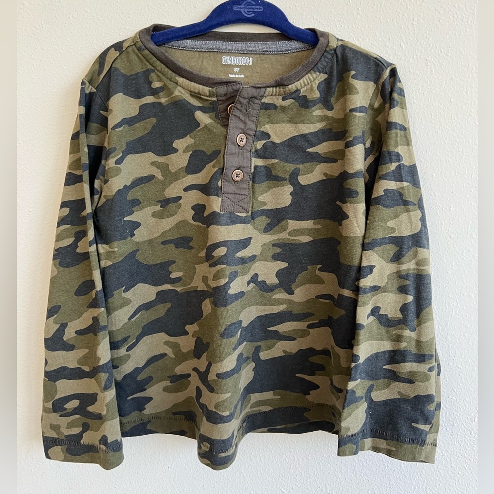 Gymboree Boys Camo Long Sleeve Shirt - size 3T